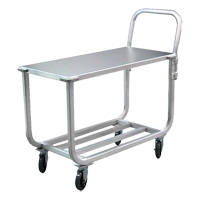 Aluminum Tubular Deck Cart, 700 lbs. Capacity, Aluminum, 19" W x 42" H x 46" D, Lip Down Rideout Tool & Machine Inc.