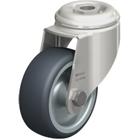 Roulette en &eacute;lastom&egrave;re thermoplastique acier inoxydable, Pivotant, Diam&egrave;tre 3-1/8" (79,5 mm), Capacit&eacute; 220 lb (100 kg) Rideout Tool & Machine Inc.