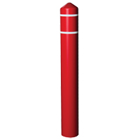 Smooth Bollard Cover With Reflective Stripes, 4" Dia. x 56" L, Red MO753 | Rideout Tool & Machine Inc.