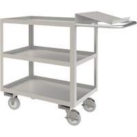 Industrial Grade Order Picking Cart, 39" H x 18-1/8" W x 45" D, 3 Shelves, 1200 lbs. Capacity MP003 | Rideout Tool & Machine Inc.