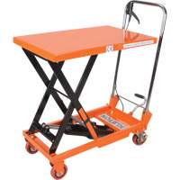 Hydraulic Scissor Lift Table, 27-1/2" L x 17-3/4" W, Steel, 330 lbs. Capacity MP005 | Rideout Tool & Machine Inc.