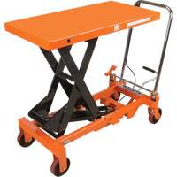 Hydraulic Scissor Lift Table, 39-1/2" L x 20" W, Steel, 1650 lbs. Capacity MP010 | Rideout Tool & Machine Inc.