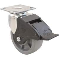 Emaxx Caster, Swivel with Brake, 4" (101.6 mm), Envirothane, 1000 lbs. (453.6 kg.) Rideout Tool & Machine Inc.