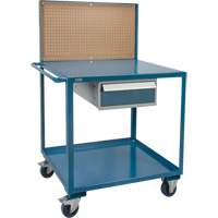 Mobile Service Cart, 2 Tiers, 24" W x 57" H x 40" D, 1200 lbs. Capacity Rideout Tool & Machine Inc.