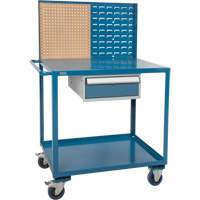 Mobile Service Cart, 2 Tiers, 24" W x 57" H x 40" D, 1200 lbs. Capacity Rideout Tool & Machine Inc.