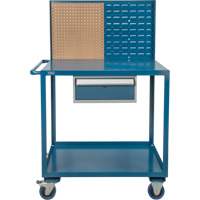 Mobile Service Cart, 2 Tiers, 24" W x 57" H x 40" D, 1200 lbs. Capacity Rideout Tool & Machine Inc.