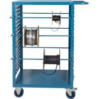 Mobile Wire Spool Cart, Steel, 6 Rod, 21" W x 48" H x 38" D, 1200 lbs. Capacity Rideout Tool & Machine Inc.