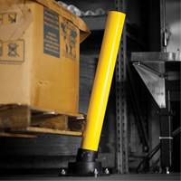 SlowStop<sup>®</sup> Drilled Flexible Rebounding Bollards, Steel, 42" H x 6" W, Yellow MP187 | Rideout Tool & Machine Inc.