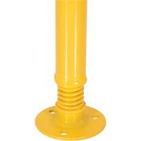 Spring Loaded Bollard, Steel, 42" H x 2-1/8" W, Yellow MP197 | Rideout Tool & Machine Inc.