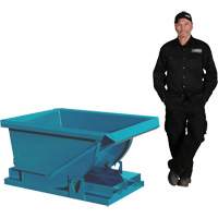 Extra Heavy-Duty Self-Dumping Hopper, Steel, 1/3 cu.yd., Blue Rideout Tool & Machine Inc.