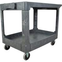 Flat-Shelf Utility Service Cart, 2 Tiers, 25-1/4" x 32-1/4" x 44", 550 lbs. Capacity Rideout Tool & Machine Inc.