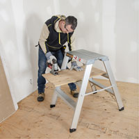 Portable Work-Stand Saw Horse, Aluminum Frame, 12-1/4" D x 36" H Rideout Tool & Machine Inc.