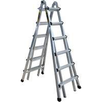 Telescoping Multi-Position Ladder, Aluminum, 300 lbs. MP925 | Rideout Tool & Machine Inc.