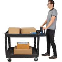Utility Cart, 2 Tiers, 25-5/8" x 33-1/2" x 43-3/4", 550 lbs. Capacity Rideout Tool & Machine Inc.