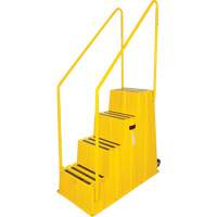 Industrial Step Stool, 4 Steps, 44" x 22-1/4" x 65-1/8" High Rideout Tool & Machine Inc.