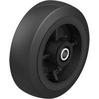 Black Rubber on Black Cast Iron Core Wheel, 12" (304.8 mm) Dia. x 2-1/2" (64 mm) W, 396.8 lbs. (180 kg) Capacity Rideout Tool & Machine Inc.