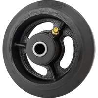 Mold-On Rubber Wheel, 5'' (127 mm) Dia. x 1-1/2" (38 mm) W, 400 lbs. (181 kg.) Capacity Rideout Tool & Machine Inc.