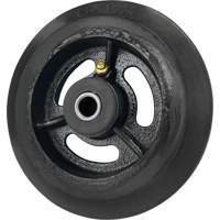 Mold-On Rubber Wheel, 6'' (152 mm) Dia. x 1-1/2" (38 mm) W, 450 lbs. (204 kg.) Capacity Rideout Tool & Machine Inc.