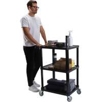 Chariot utilitaire avec tablette plate, 3 tiers, 18-1/8" x 37-3/8" x 27-3/4", Capacit&eacute; 330 lb Rideout Tool & Machine Inc.