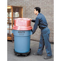 Waste Container Dolly, Polyethylene, Black NA714 | Rideout Tool & Machine Inc.