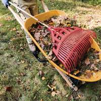 Leaf Rake, 24" Blade, Wood Handle, Plastic Blade Rideout Tool & Machine Inc.