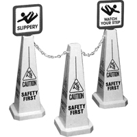 C&ocirc;nes de d&eacute;viation Lamba  Caution , Anglais avec pictogramme Rideout Tool & Machine Inc.