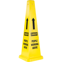 C&ocirc;nes de d&eacute;viation  People Working Above , Anglais avec pictogramme Rideout Tool & Machine Inc.