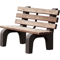 Park Benches, Recycled Plastic, 72" L x 25" W x 31" H, Brown ND451 | Rideout Tool & Machine Inc.