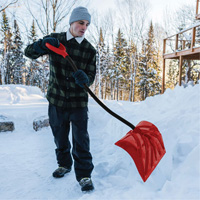 Yukon Snow Shovel, Polypropylene Blade, 18" Wide, Ergonomic D-Grip Handle Rideout Tool & Machine Inc.