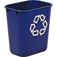 Recycling Container , Deskside, Plastic, 13-5/8 US Qt. NG274 | Rideout Tool & Machine Inc.