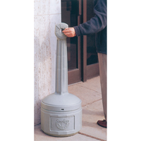 Smoker’s Cease-Fire<sup>®</sup> Cigarette Butt Receptacle, Free-Standing, Plastic, 4 US gal. Capacity, 38-1/2" Height NH832 | Rideout Tool & Machine Inc.