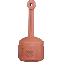 Smoker’s Cease-Fire<sup>®</sup> Cigarette Butt Receptacle, Free-Standing, Plastic, 4 US gal. Capacity, 38-1/2" Height NI587 | Rideout Tool & Machine Inc.