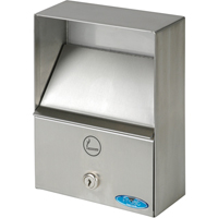 Smoking Receptacles, Wall-Mount, Stainless Steel, 1 Litres Capacity, 9" Height NI753 | Rideout Tool & Machine Inc.
