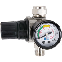 Air Dial Regulator with Gauge for Spray Gun, 1/4" NPT, 135 PSI Max. PSI, Standard Rideout Tool & Machine Inc.