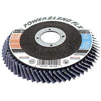 Disque &agrave; lamelles flexible PowerBlend FLX, 4-1/2" x 7/8", Type 27, Grain Z60, Alumine de zirconium Rideout Tool & Machine Inc.