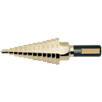 Super Premium Step Drill, 1/8" - 1/2" , 1/32" Increments, High Speed Steel Rideout Tool & Machine Inc.