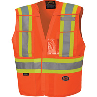6930 Drop Shoulder Tear-Away Safety Vest, High Visibility Orange, Large/X-Large, Polyester Rideout Tool & Machine Inc.