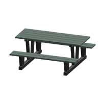 Recycled Plastic Outdoor Picnic Tables, 72" L x 60-5/16" W, Grey NJ034 | Rideout Tool & Machine Inc.