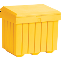 Economy Salt Sand Storage Container, 32" x 23" x 27-1/2", 10 cu. Ft., Yellow NJ451 | Rideout Tool & Machine Inc.