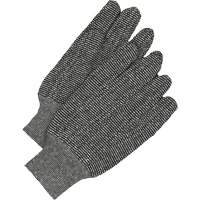 Classic Jersey Gloves, One Size, Salt & Pepper, Unlined, Knit Wrist NJC229 | Rideout Tool & Machine Inc.