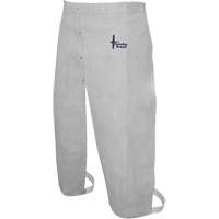 Tablier de soudage en cuir, Taille &agrave; jambes fendues, 32" lo, Gris perle Rideout Tool & Machine Inc.