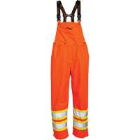 Journeyman&reg; 300D Bib Pants, Polyester, Large, High Visibility Orange Rideout Tool & Machine Inc.