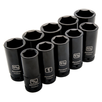 SAE Socket Set, 10 Pcs, Impact, 3/4" Drive Size, Deep Rideout Tool & Machine Inc.