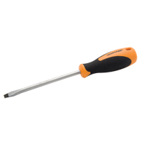 Slotted Screwdriver, 1/4" Tip, Round, 9-1/3" L, Cushion Grip Handle Rideout Tool & Machine Inc.