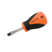 Stubby Slotted Screwdriver, 1/4" Tip, Round, 3-3/4" L, Cushion Grip Handle NJH924 | Rideout Tool & Machine Inc.