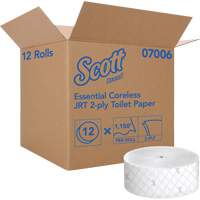 Scott<sup>®</sup> Essential Toilet Paper, Jumbo/Coreless Roll, 2 Ply, 1150' Length, White NJJ008 | Rideout Tool & Machine Inc.