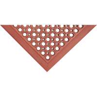 Tapis de s&eacute;rie Competitor, &agrave; fentes, 3' x 5' x 7/8", Orange, Caoutchouc naturel Rideout Tool & Machine Inc.