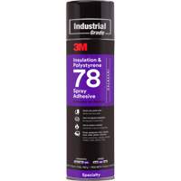 Polystyrene Foam Insulation 78 Spray Adhesive, 24 oz., Aerosol Can, Clear NJU271 | Rideout Tool & Machine Inc.