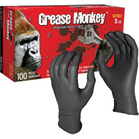 Gants jetables Grease Monkey, Grand, Nitrile, 5 mils, Sans poudre, Noir Rideout Tool & Machine Inc.