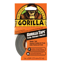 Duct Tape To-Go, 17 mils, Black, 25.4 mm (1") x 9.14 m (30') NKA488 | Rideout Tool & Machine Inc.